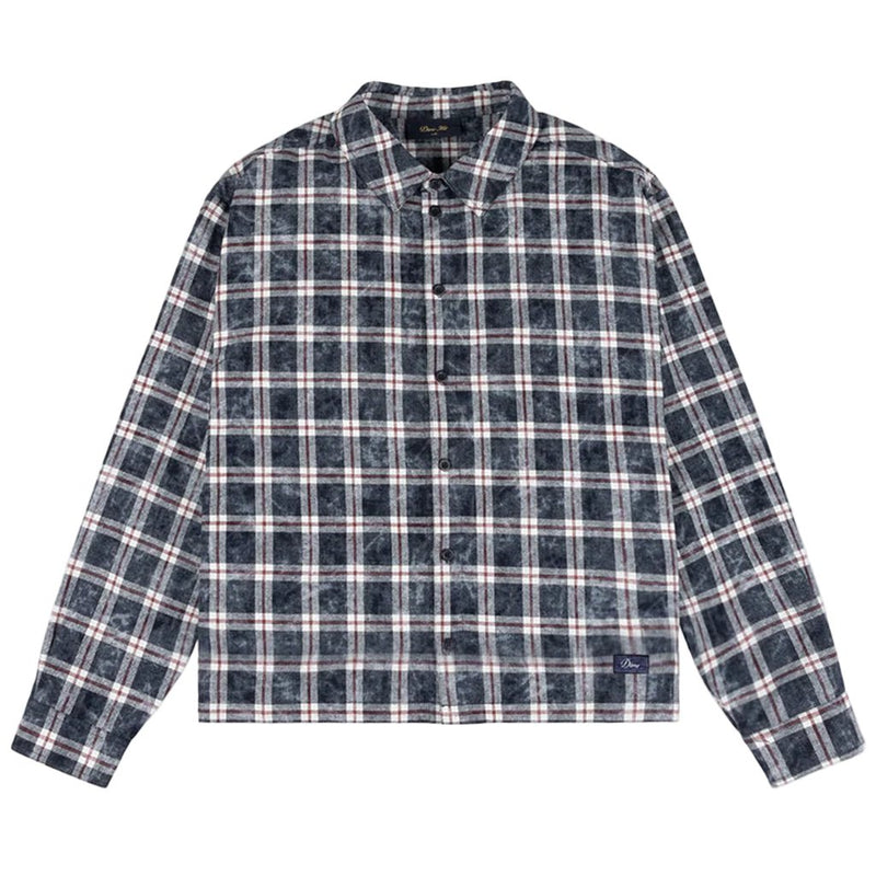 Plaid Flannel Shirt - Bleached Navy - Town City