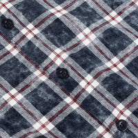 Plaid Flannel Shirt - Bleached Navy - Town City