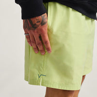 Primary Solid Elastic 17" Boardshorts - Lime Green - Town City