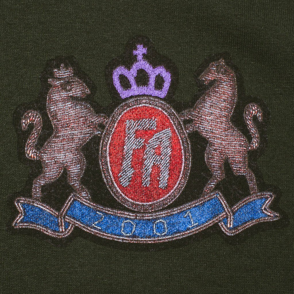 Printed Crest Tee - Forest Green - Town City