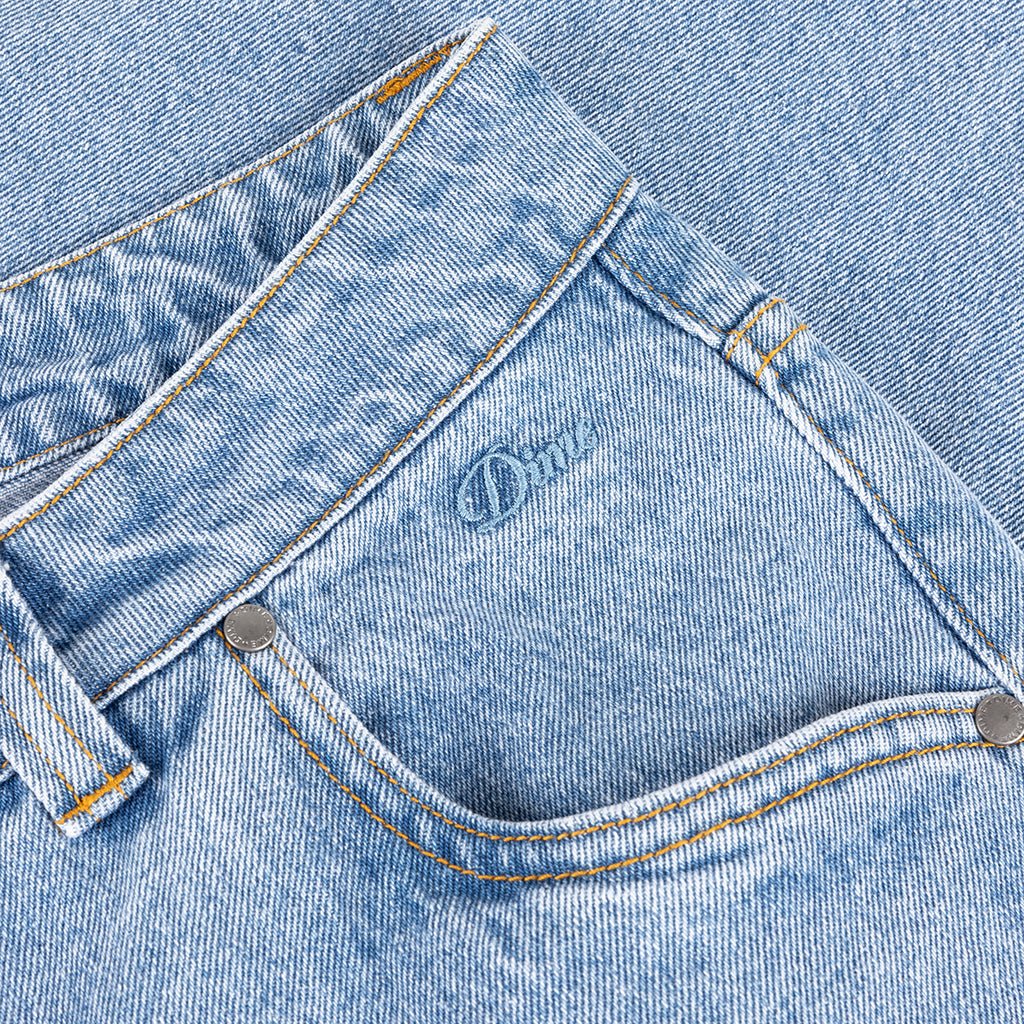 Relaxed Denim Pants - Blue Washed - Town City