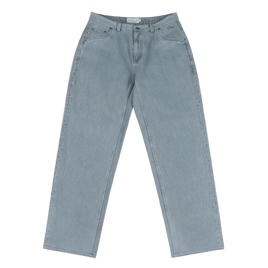 Relaxed Denim Pants - Steel Blue - Town City