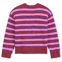 Rollins Stripe Sweater - Poppy Ember Red / Purple Licorice - Town City