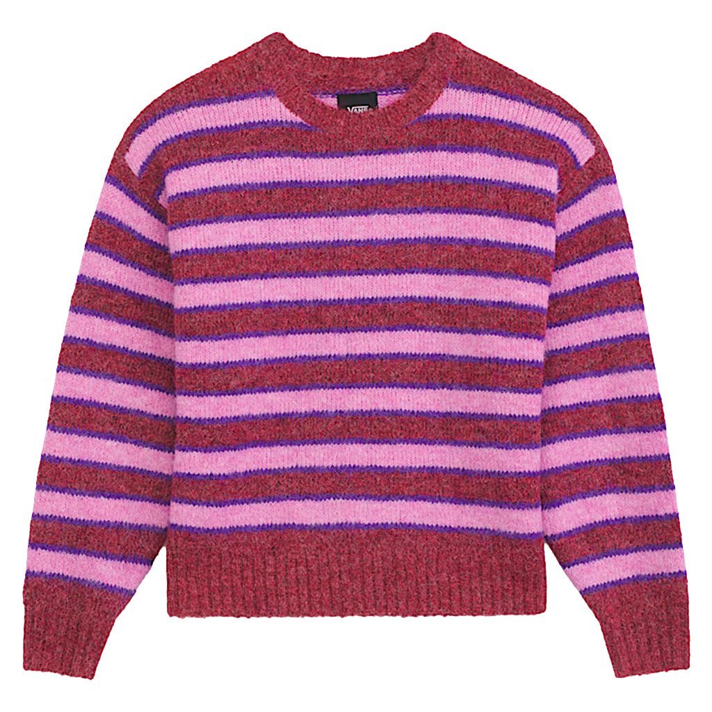 Rollins Stripe Sweater - Poppy Ember Red / Purple Licorice - Town City