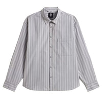 Rowan Striped Long Sleeve Shirt - Light Grey - Town City