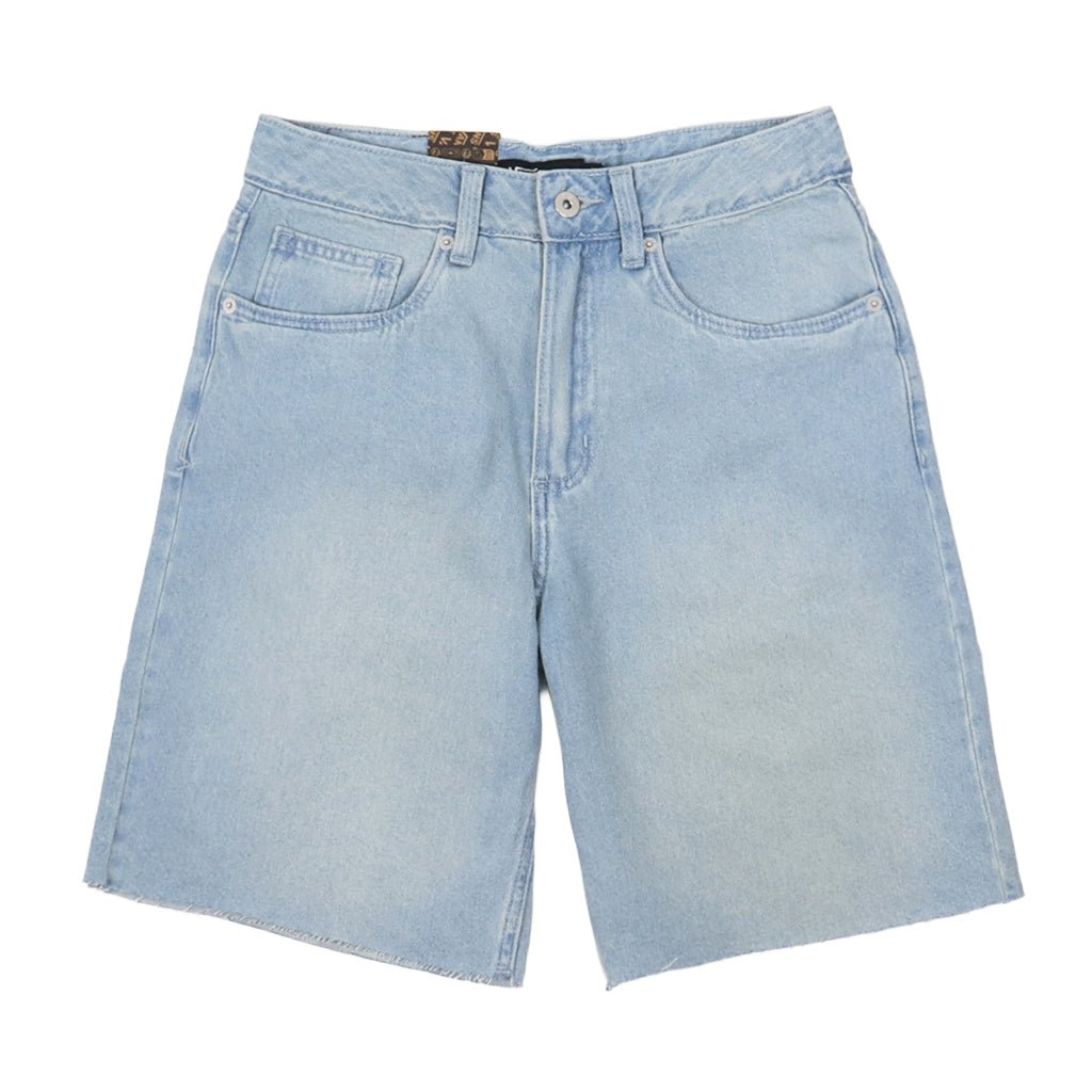 Sirelle Cut - Off 9" Jort - Light Stonewash Blue - Town City