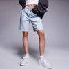 Sirelle Cut - Off 9" Jort - Light Stonewash Blue - Town City