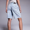 Sirelle Cut - Off 9" Jort - Light Stonewash Blue - Town City