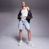 Sirelle Cut - Off 9" Jort - Light Stonewash Blue - Town City