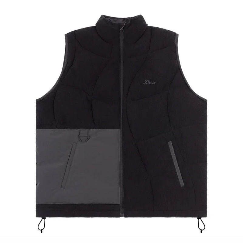 Sleeveless Puffer - Black - Town City