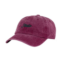 Small Script Pigment Dyed 6 Panel - Wine - Town City