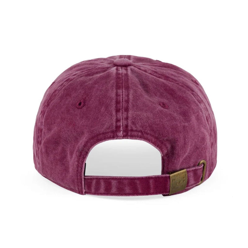 Small Script Pigment Dyed 6 Panel - Wine - Town City