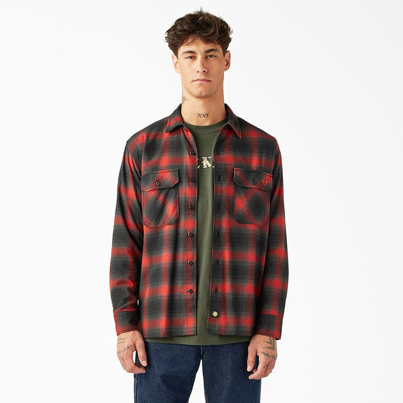 Spitfire Flannel L/S Shirt - Red Ochre - Town City