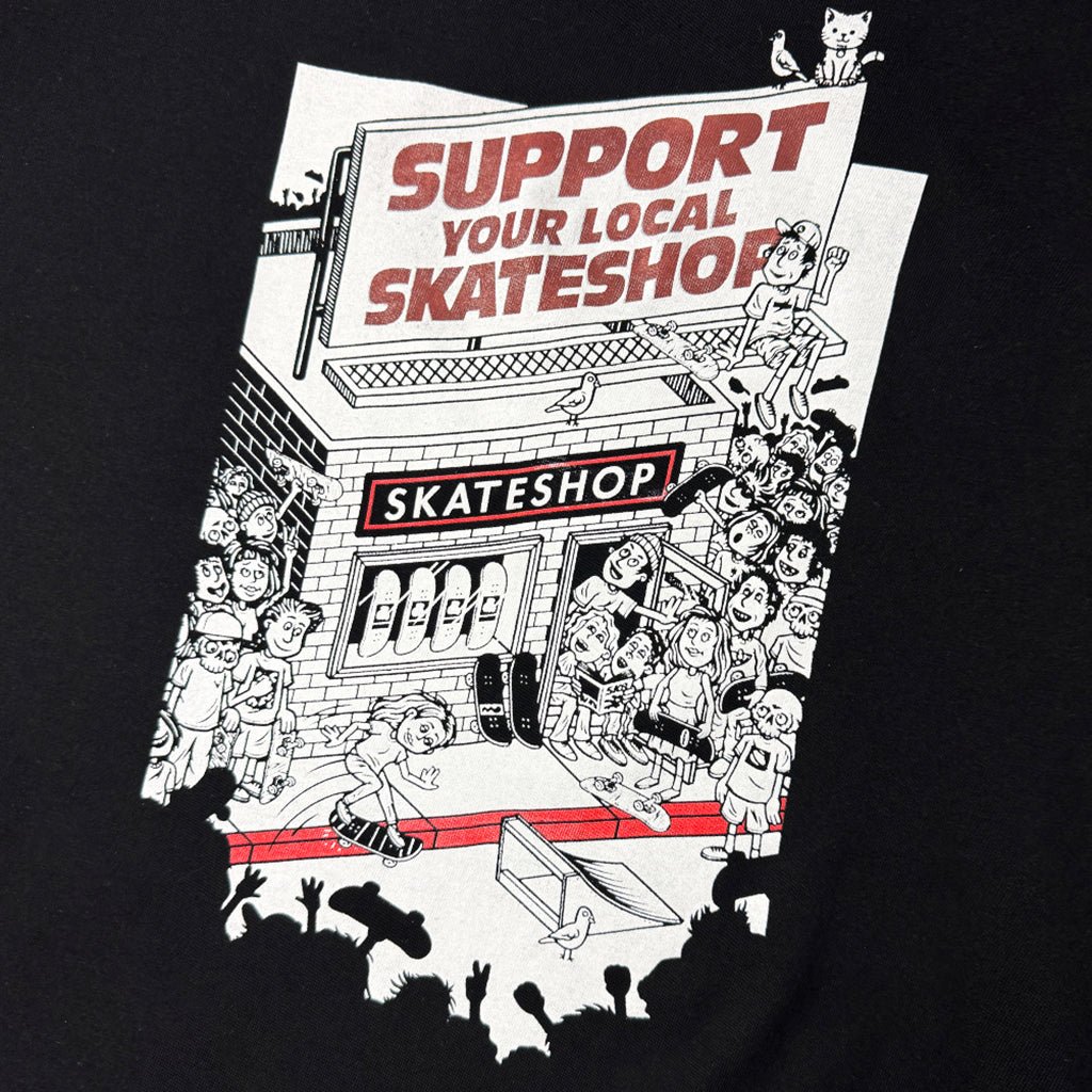 SSD 2025 x Town City Support Your Local Skate Shop T-Shirt - Black - Town City