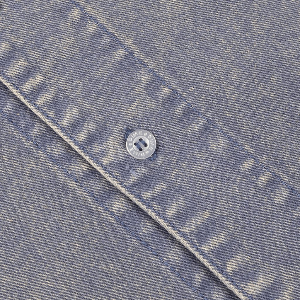 Stonewash Button Up - Gray Blue - Town City