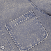 Stonewash Button Up - Gray Blue - Town City