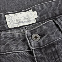 Straight Denim Pants - Faded Black - Town City