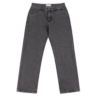 Straight Denim Pants - Faded Black - Town City
