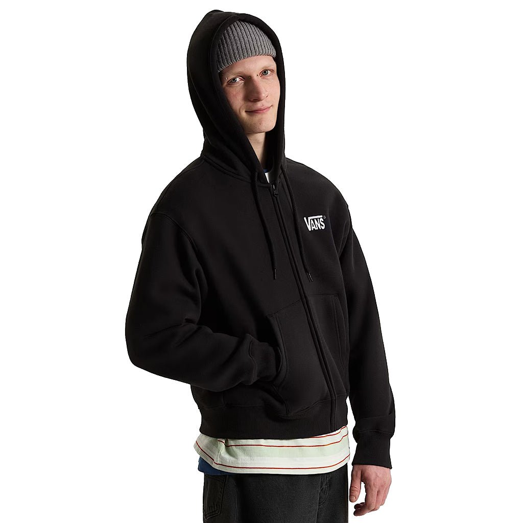 Stretch Logo Zip Pullover - Black - Town City