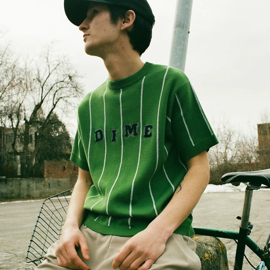 Striped SS Knit - Green - Town City