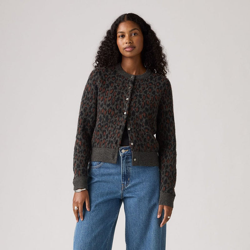 Tara Wooly Cardigan - Dilara Leopard - Town City