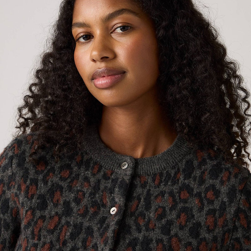 Tara Wooly Cardigan - Dilara Leopard - Town City