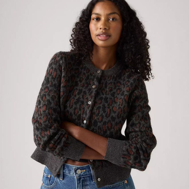 Tara Wooly Cardigan - Dilara Leopard - Town City