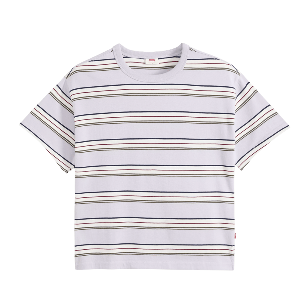 Vintage Short Sleeve Tee - Vida Stripe Lavender Blue - Town City