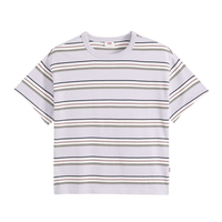 Vintage Short Sleeve Tee - Vida Stripe Lavender Blue - Town City