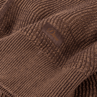 Wave Knit Scarf - Brown - Town City