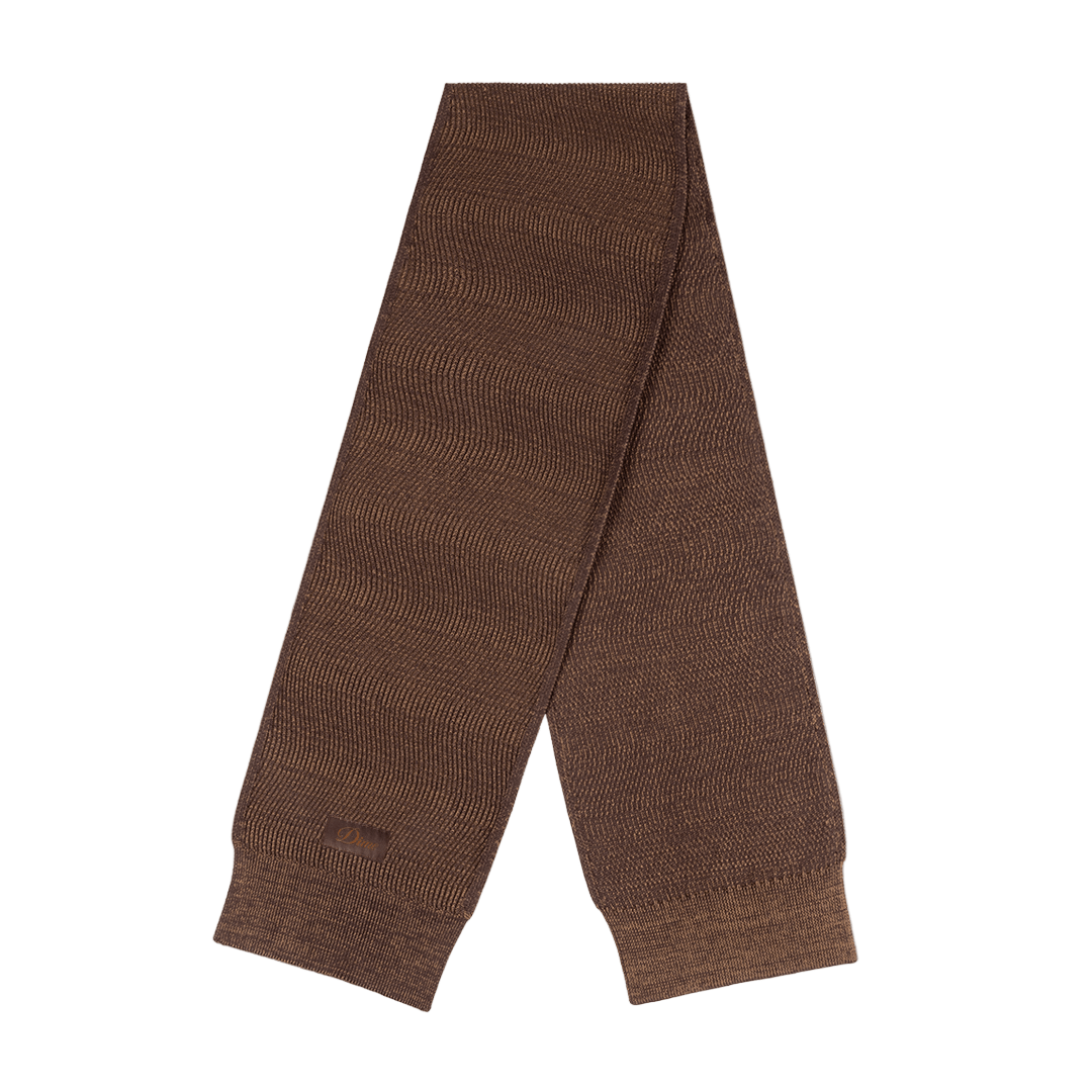 Wave Knit Scarf - Brown - Town City