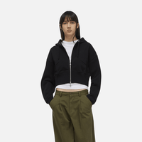 Women's Cropped Zip Hoodie - Black - Town City