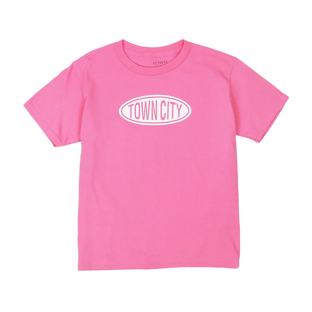 Youth Oval T-Shirt - Pink - Town City