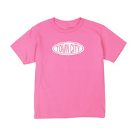 Youth Oval T-Shirt - Pink - Town City
