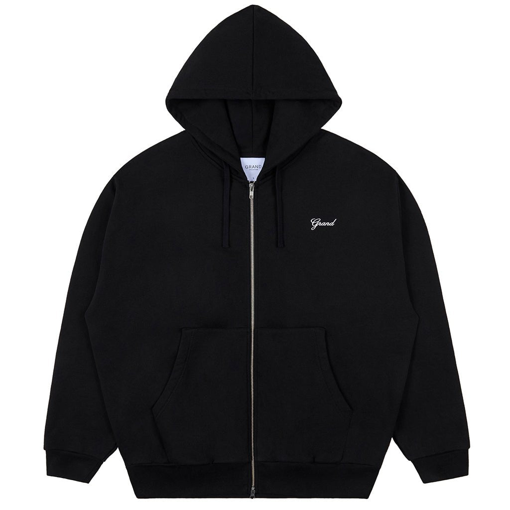 Zip Up Script Sweatshirt - Black - Town City