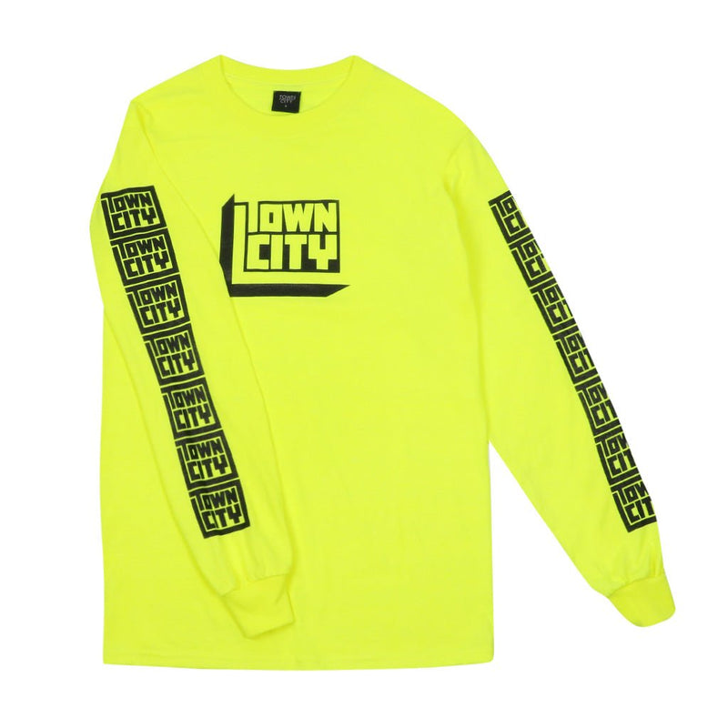 3D Block Long Sleeve - Safety Green - Town City