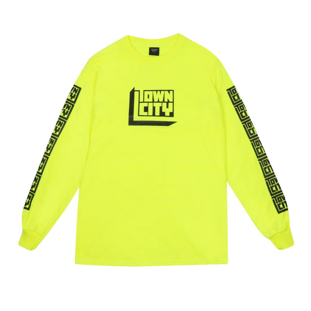 3D Block Long Sleeve - Safety Green - Town City