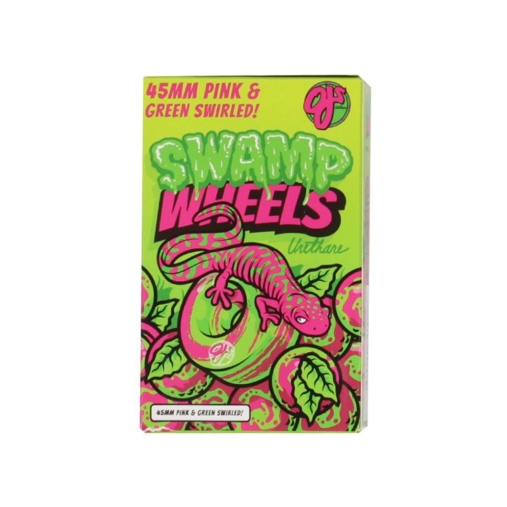 99A Swamp Wheels Pink Green Swirl - 45mm - Town City