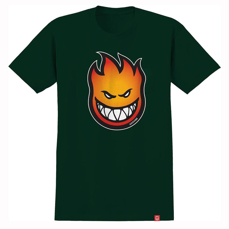 Bighead Fill S/S T-Shirt - Forest Green with Gold and Red - Town City