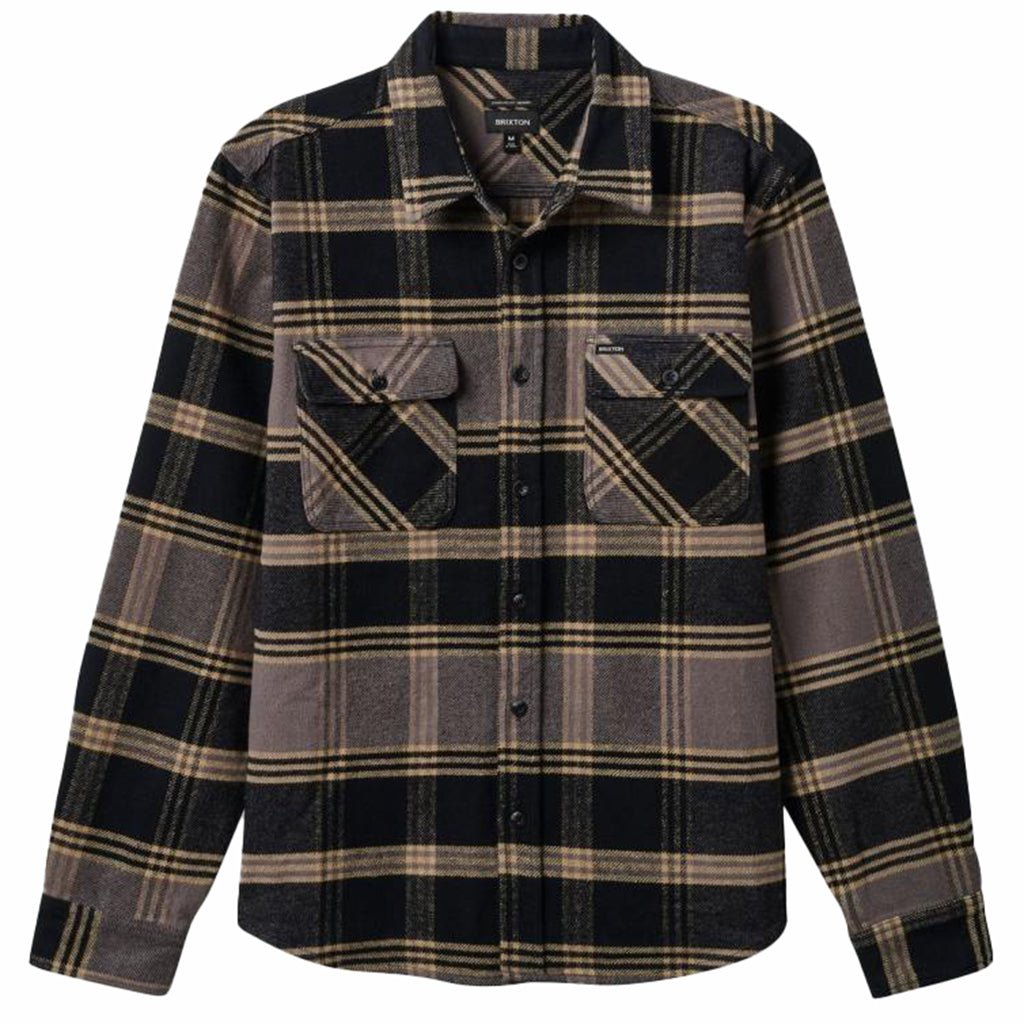 Bowery Heavy Weight L/S Flannel - Black/Beige - Town City