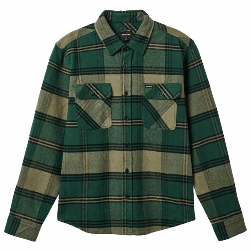 Bowery Heavy Weight L/S Flannel - Pine Needle/Olive Surplus - Town City