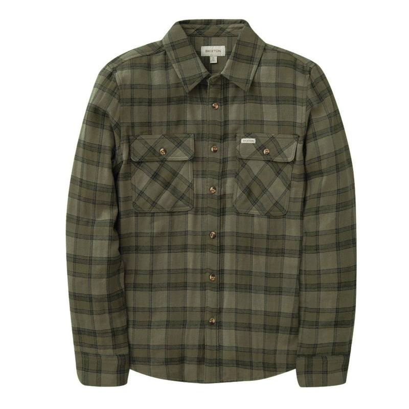 Bowery Soft Weave L/S Flannel - Military Olive - Town City