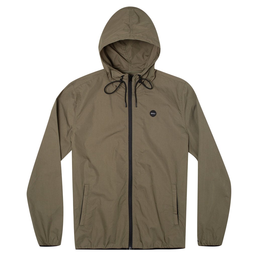 RVCA Brodie Packable Hooded Jacket Olive Town City