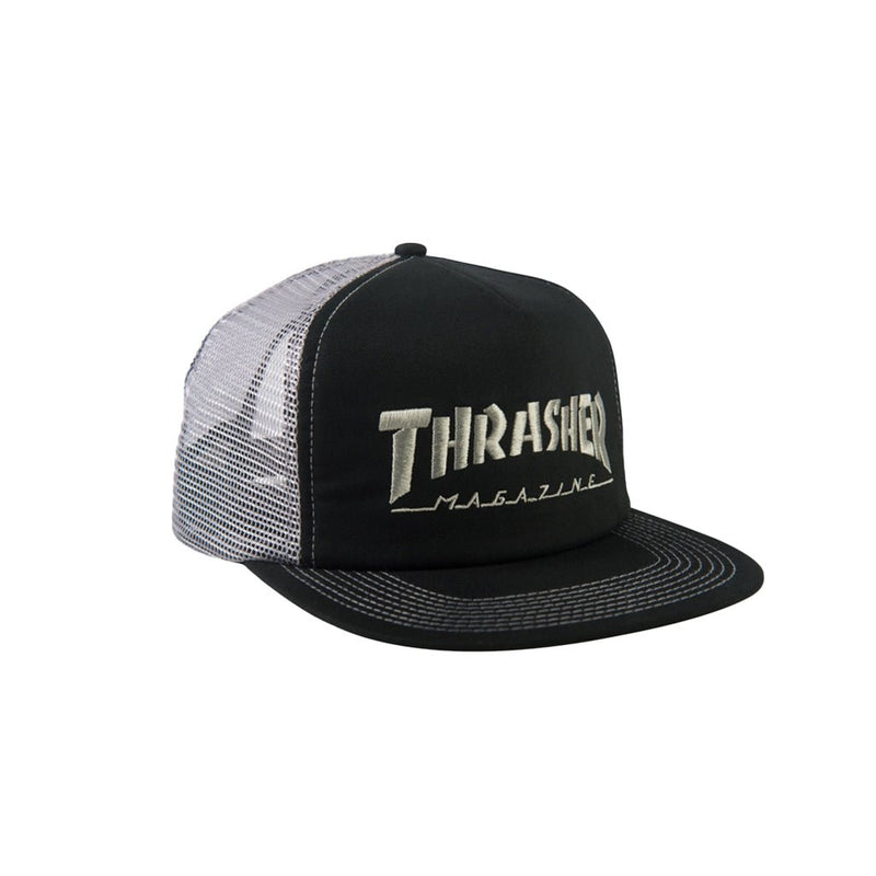 Embroidered Logo Trucker Hat - Black/Grey - Town City