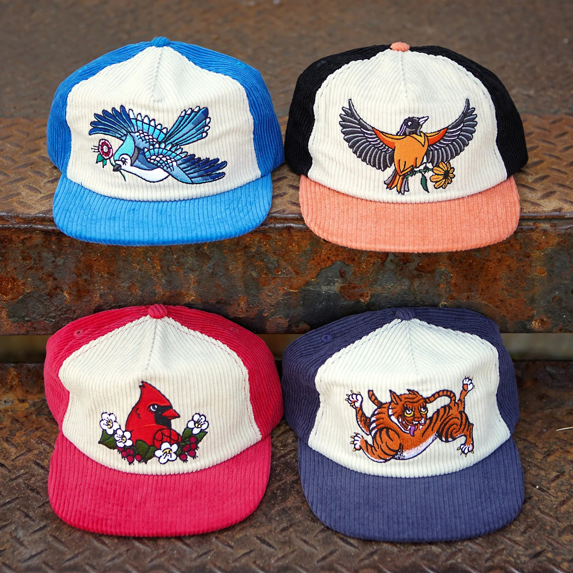 Oriole Two-Tone Corduroy Hat - Town City