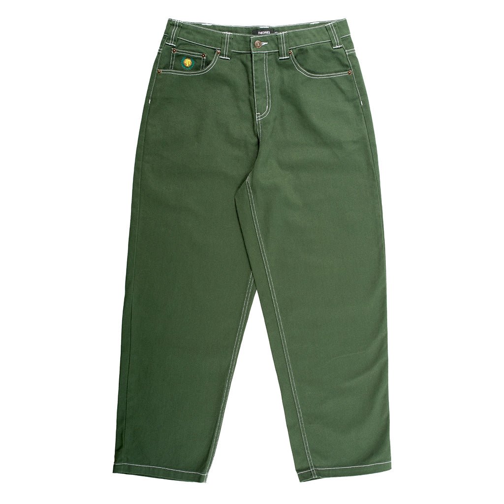 Plaza Jeans - Hunter Green Contrast Stitch - Town City