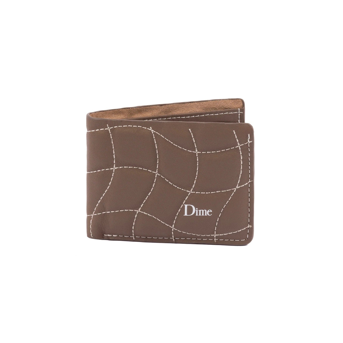 Quilted Bifold Wallet - Brown - Town City