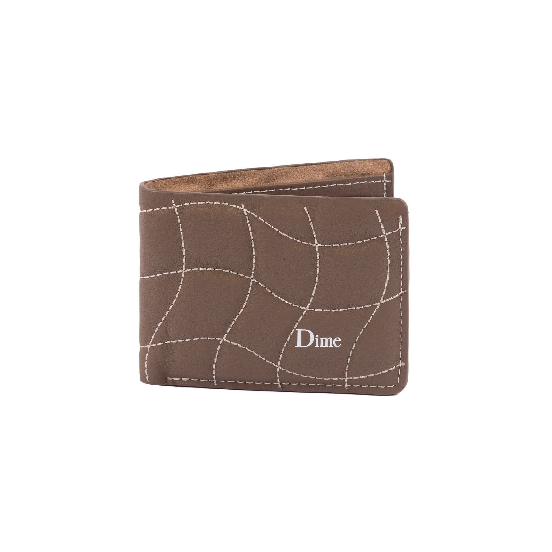 Quilted Bifold Wallet - Brown - Town City