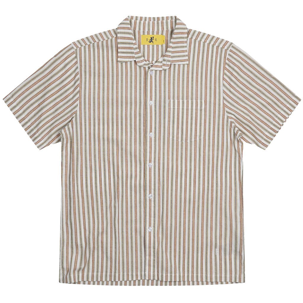 Reynolds Striped SS Shirt - Ochre - Town City