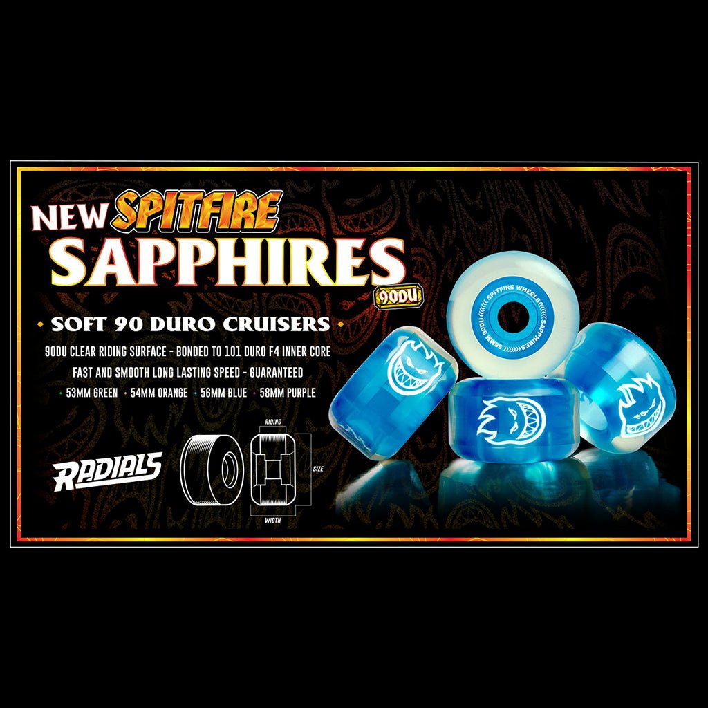 Spitfire Wheels Sapphire 90D Cruisers Radials - 53mm – Town City